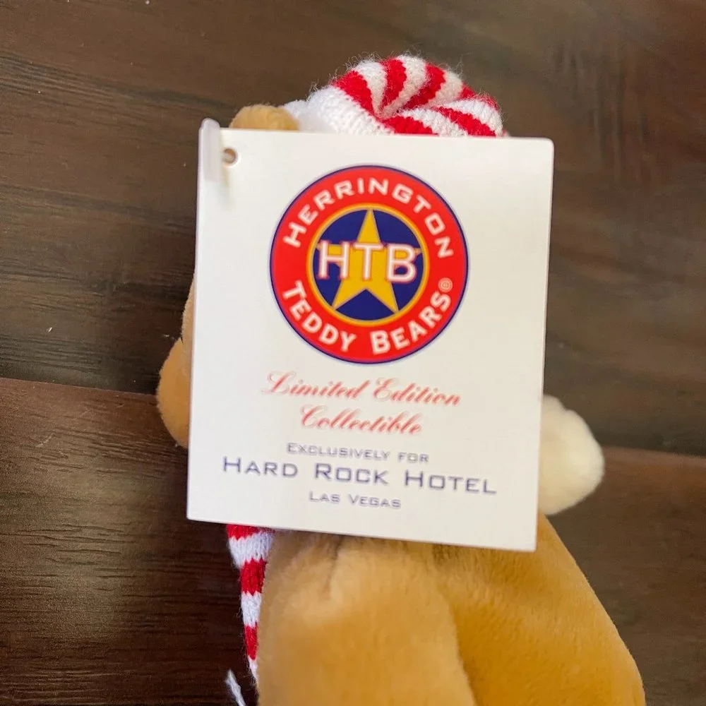NWT Herrington Hard Rock Hotel Las Vegas Limited Edition 2003 Holiday Teddy Bear - Picture 6 of 8